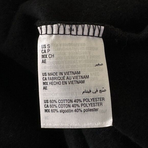 Karen Scott Sport Small Fleece Turtleneck Sweatshirt Long Sleeve Slits Black New - Picture 7 of 8